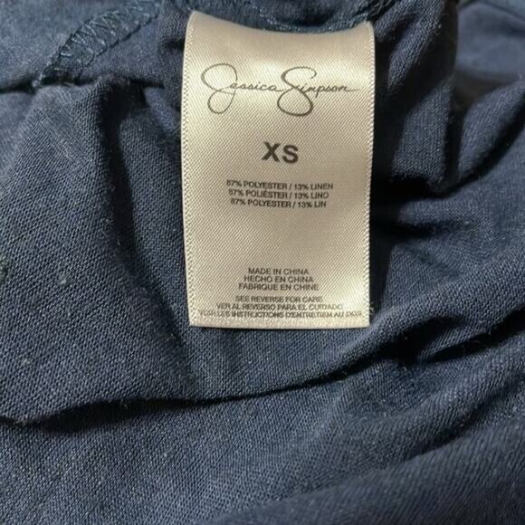 Jessica Simpson Navy Fringe Tank Top Size XS - Picture 6 of 6